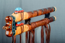 Yellow Cedar Burl Native American Flute, Minor, Low E-4, #M5Ha (1)